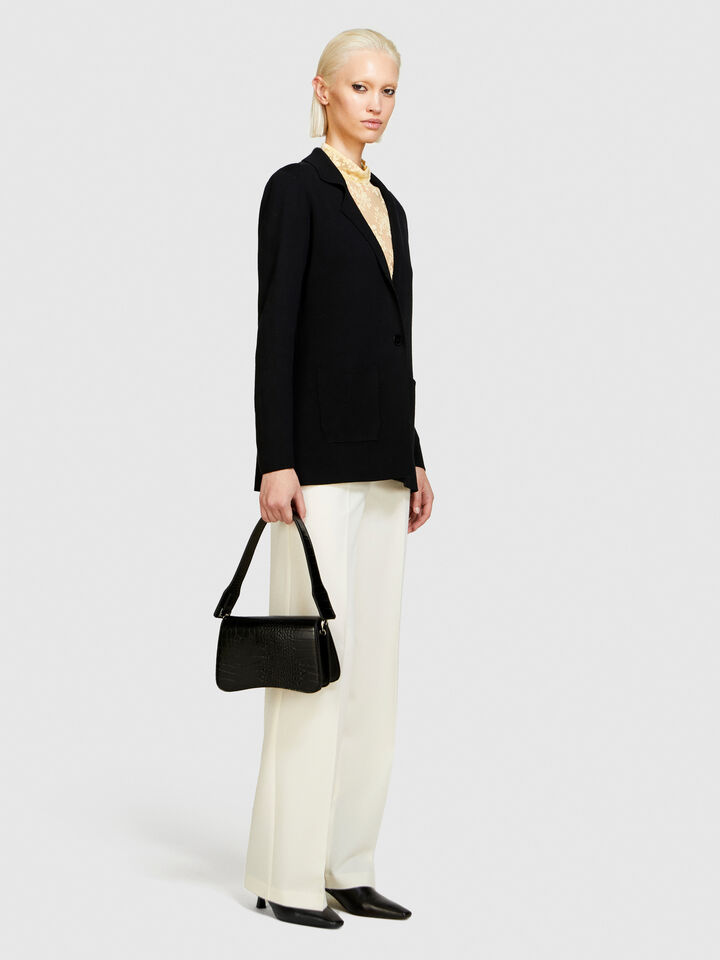 Knit blazer - women's blazers - Black | Sisley image number 2